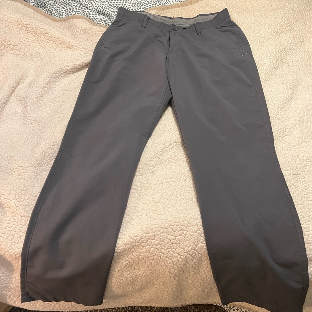 Mens Under Armour Golf Pants- Grey